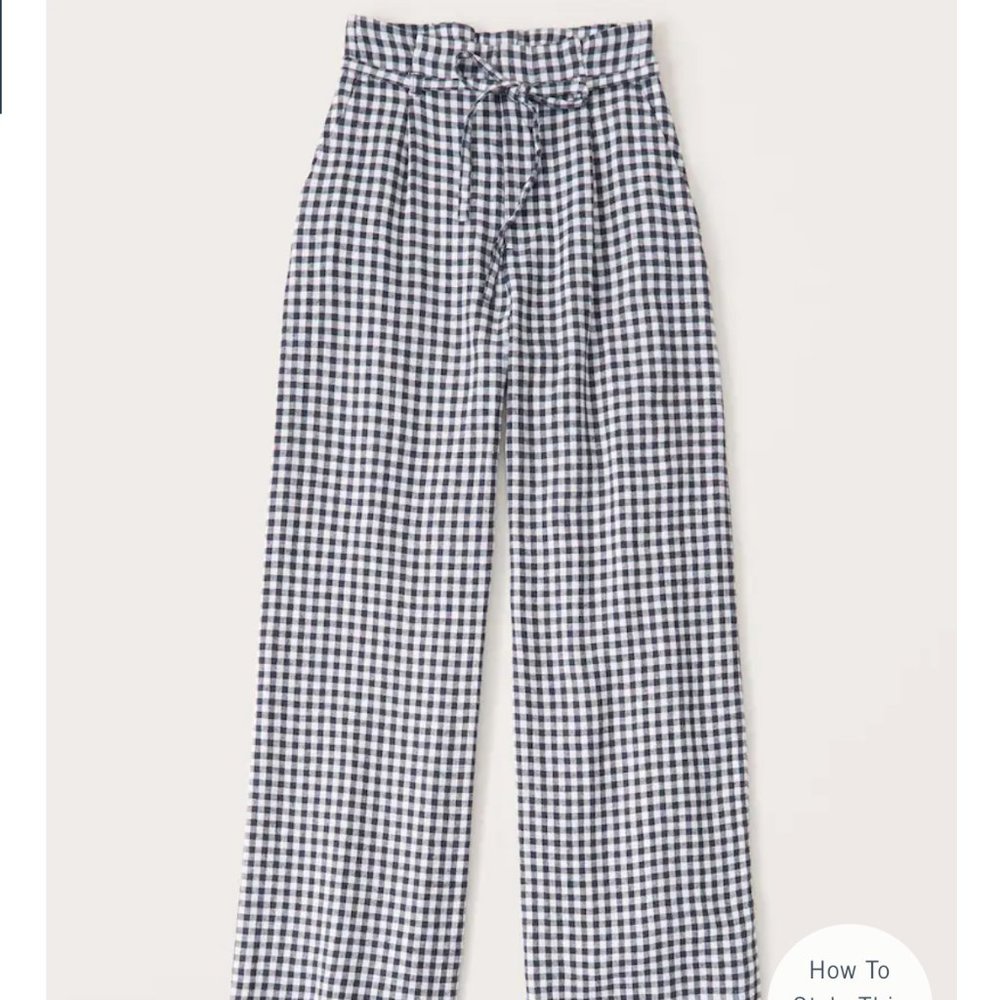 Abercrombie Medium Linen Tailored Wide Leg Pants